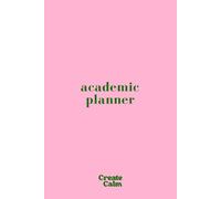 26-27 Academic Planner: Small Hardcover College/School Organizer At a Glance Weekly and Monthly Pink & Green
