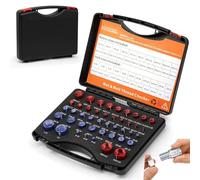 26/44 Pcs Alloy Nut and Bolt Thread Inspector, Nut and Bolt Thread Checker, SAE and Metric Threads Checker Gauge Set for Bolts Size Identification and Industrial Dimensional Measurement (44 PCS)