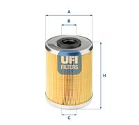 26.687.00 UFI Filtro carburante per ,CITROËN,MITSUBISHI,NISSAN,OPEL,PEUGEOT,RENA