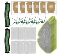 26 Accessori Per L'aspirapolvere Robot iRobot Roomba 115/115X Combo | 2 Spazzole a Rullo, 6 Spazzole Laterali, 6 Sacchetti Per la Polvere, 6 Filtri HEPA, 6 Panni Per Mocio, Kit di Accessori
