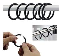 26 anelli per tenda da doccia, ganci in plastica, anelli per tenda da doccia a forma di C, adatti per la maggior parte delle tende da doccia