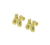 26 Bubble Letter Ear Stud Cartilagine Colore oro Orecchino for le donne Lettera iniziale personalizzata Alfabeto Gioielli di moda placcati oro 18k(N)
