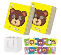 26 Carte Con Maschera Dell'alfabeto Colorato, Flash Di Apprendimento Lettere Giganti ABC E Facce Animali, Gioco For Il Riconoscimento Delle, Giochi Educativi Interattivi(2pcs)
