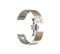 26 Cinturino in acciaio inossidabile QuickFit da 22 mm adatto for Garmin Fenix 5/5X/5XPlus/6/6X/6XPro/7x/Forerunner 945(Titanium orange,For Fenix 6 7 Pro)