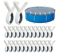 26 clip di copertura per piscina da 12,7 cm, clip in plastica resistente con cuscinetto in silicone, morsetto antivento per l'inverno all'aperto e fuori terra coperture per piscine