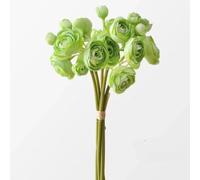 26 cm di rugiada artificiale, decorazione per la casa, mille strati di piccole rose da tè, accessori per la fotografia, bouquet da sposa (verde)