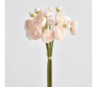 26 cm di rugiada artificiale, decorazione per la casa, mille strati di piccole rose da tè, accessori per la fotografia, bouquet da sposa (avorio)