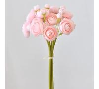 26 cm di rugiada artificiale, decorazione per la casa, mille strati di piccole rose da tè, accessori per la fotografia, bouquet da sposa (rosa)