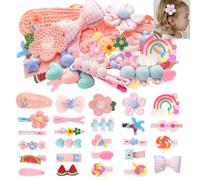 26 fermagli per capelli per ragazze, accessori per capelli dolci per bambine, simpatici animali, fiori, frutta, arcobaleno, dolci, set adatto per bambine e adolescenti (set 2-26)