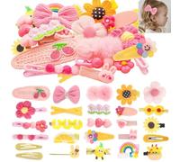 26 fermagli per capelli per ragazze, accessori per capelli dolci per bambine, simpatici animali, fiori, frutta, arcobaleno, dolci, set adatto per bambine e adolescenti (set da 1 a 26)