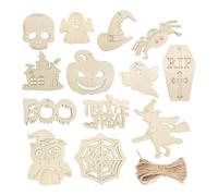 26 fette di legno per Halloween, decorazioni per feste in ufficio e il