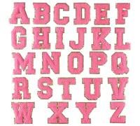 26 Lettera Cucire Lettere Ricamato A Cucire Filato Applique Per Bambini Giacche Abbigliamento Jeans Borse Giacche Con Cappuccio