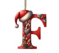 26 lettere dell'alfabeto natalizie ornamenti dalla A alla Z, lettere di Natale da appendere per albero, monogramma alfabeto con nome ornamenti