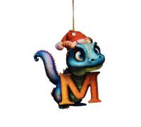26 lettere di Natale ornamenti dell'alfabeto acrilico ornamento di Natale decorazione per albero di festa appeso celebrazioni con bambino primo anno ricordo uovo design