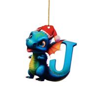 26 lettere di Natale ornamenti dell'alfabeto acrilico ornamento di Natale decorazione per albero di festa appeso celebrazioni con bambino primo anno ricordo uovo design