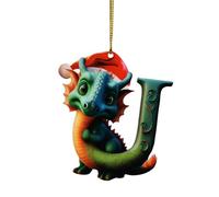 26 lettere di Natale ornamenti dell'alfabeto acrilico ornamento di Natale decorazione per albero di festa appeso celebrazioni con bambino primo anno ricordo uovo design
