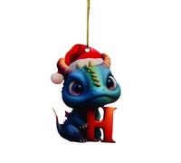26 lettere di Natale ornamenti dell'alfabeto acrilico ornamento di Natale decorazione per albero di festa appeso celebrazioni con bambino primo anno ricordo uovo design