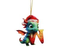 26 lettere di Natale ornamenti dell'alfabeto acrilico ornamento di Natale decorazione per albero di festa appeso celebrazioni con bambino primo anno ricordo uovo design