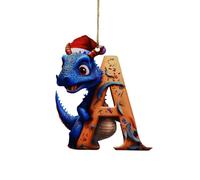 26 lettere di Natale ornamenti dell'alfabeto acrilico ornamento di Natale decorazione per albero di festa appeso celebrazioni con bambino primo anno ricordo uovo design