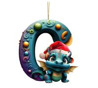 26 lettere di Natale ornamenti dell'alfabeto acrilico ornamento di Natale decorazione per albero di festa appeso celebrazioni con bambino primo anno ricordo uovo design