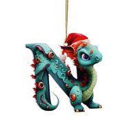 26 lettere di Natale ornamenti dell'alfabeto acrilico ornamento di Natale decorazione per albero di festa appeso celebrazioni con bambino primo anno ricordo uovo design
