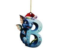26 lettere di Natale ornamenti dell'alfabeto acrilico ornamento di Natale decorazione per albero di festa appeso celebrazioni con bambino primo anno ricordo uovo design