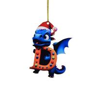 26 lettere di Natale ornamenti dell'alfabeto acrilico ornamento di Natale decorazione per albero di festa appeso celebrazioni con bambino primo anno ricordo uovo design