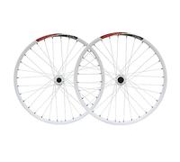 26" Mountain Bike Set Di Ruote Lega Di Alluminio MTB Mozzo Anteriore Posteriore Ruota 100/135 Mm QR Freni A Disco Cerchione 32H Raggi Rotondi Ruotes Da Bicicletta Vestibilità 7-10 Velocità(White)
