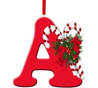 26 ornamenti con lettere per albero di Natale, decorazioni natalizie, albero di