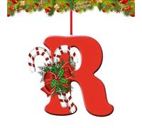 26 Ornamenti con Lettere per Decorazione Albero di Natale, Decorazioni Personalizzate da Appendere per Calze di Natale Albero Camino, Riutilizzabili 26 Lettere dell'Alfabeto per Ornamenti Artigianali