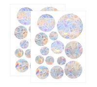 26 PCS Adesivi Anti Collisione Vetri, Adesivi Anticollisione Prismatici Rotondi in PVC Arcobaleno per Finestre, Suncatcher per Uccelli, per Ridurre le Collisioni e Abbellire Gli Spazi