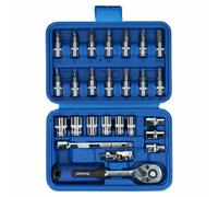 26 pezzi 1/4" unità metrica presa bassa e set di punte accessorie 5 mm - 13 mm
