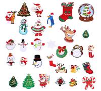 26 pezzi adorabili patch ricamati delicati patch di ricamo per l'applique natale
