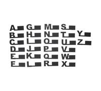 26 Pezzi Divisori Alfabetici in Plastica, Organizer Nero | Guide A-z in Vinile, Formato Sottile per Scaffali, Ordinamento Rapido in Negozi e Studio