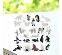 26 pezzi realistici figurine di animali polari modello playset per la