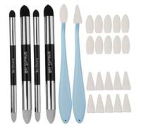 26 pezzi/set di strumenti di miscelazione pastello a olio, fusione di moncone e penna spugna a doppia testa con testa di sfregamento lavabile, utensili per raschiatori di schizzo per il disegno dell'