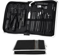 26 Pezzi Set Manicure Professionale Kit Set Tagliaunghie Pedicure Set Donna Uomo