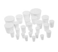 26 Pezzi Tappo di Gomma per Provetta Bianco, Set 11 Misure per Laboratorio | Gomma Leggera, Forma Semplice, Adatto a Bottiglie e Becher, per Scuola e Ricerca Scientifica