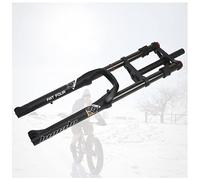 26 Pollici Fat Bike Forcella Sospesa Escursione 140MM Pneumatico Da 4,0 Forcella MTB Ad Aria 1-1/8" Doppia Spalla Regolazione Dell'estensione Freno A Disco QR Per Snow Beach E-Bike(Black 26inch)
