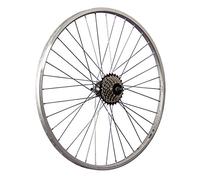 26 pollici ruota posteriore bici YAK19 ruota libera 7 argento