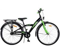 26 Pollici Thombike Nero Verde 9-12 Anni Bicicletta Mano / Freno con Pedali Luci