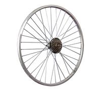 26 pulgadas rueda trasera bici YAK19 piñón 6 plateado