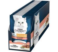 26 Pz 85g Purina Gourmet Perle Filettini Salsa Cibo Umido per Gatti con SALMONE