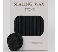 26 Pz Premium Mailable Glue Gun Sigillazione Cera Sticks per Wax Seal Stamp, Grande per gli inviti di nozze, buste di carte, lettere di lumaca, pacchetti di vino (Nero)