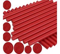 26 Pz Premium Mailable Glue Gun Sigillazione Cera Sticks per Wax Seal Stamp, Grande per gli inviti di nozze, buste di carte, lettere di lumaca, pacchetti di vino (Rosso Nazionale)