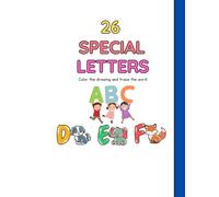 26 Special Letters: Color the Drawing and Trace the Word