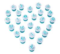 26 stampi a forma di lettera dell'alfabeto, stampi per biscotti, decorazioni per cupcake, fondente, biscotti, goffratrici, stampi da forno per matrimoni, compleanni, feste di Natale, decorazioni per
