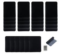 26 toppe adesive nere per jeans, con 1 kit di cucito, toppe per vestiti, vestiti, camicie, cappotti, jeans (nero)