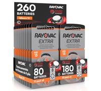 260 Batterie Per Apparecchi Acustici Rayovac Extra 13. - 10 Blister da 8 e 30 Blister da 6 Pile