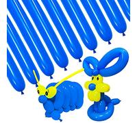 260 palloncini blu scuro, lunghi, in lattice ispessito, torcenti baloons modellanti per compleanni a forma di animale, 100 pezzi